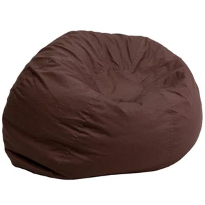 Flash Furniture Brown Fabric Kids Bean Bag, Brown - DG-BEAN-LARGE-SOLID-BRN-GG - Picture 1 of 1