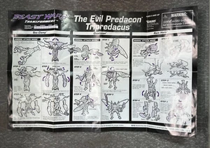 Kenner Beast Wars Transformers Tripredacus Original Instructions 1997 Predacon  - Picture 1 of 2