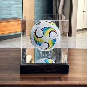 Custom-made high-end Acrylic mirror basketball/football display boxes integrated - Picture 1 of 3