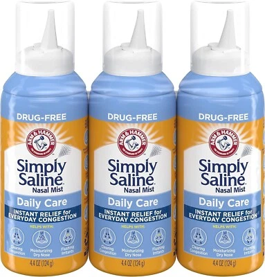 Arm & Hammer Simply Saline Nasal Mist 4.5 oz (3-Pack) Drug-Free Daily Care Spray - Image 1 of 4