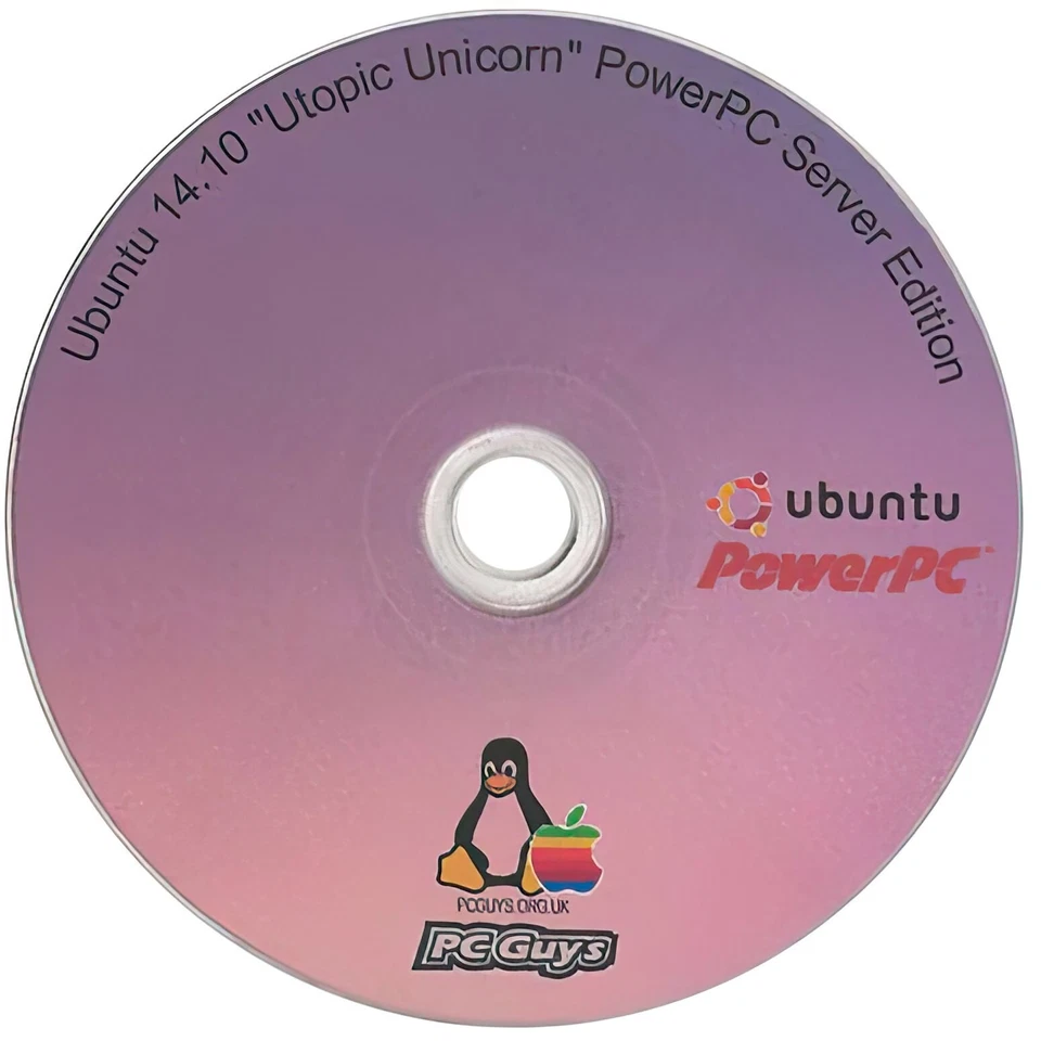 Ubuntu 14.10 Utopic Unicorn PowerPC Server CD Apple Mac G4 G5 iMac - Image 1 of 1