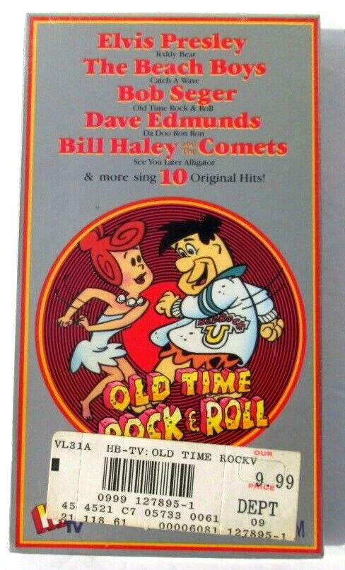 NEW. Hanna-Barbera Old Time Rock & Roll Flintstones Elvis VHS 1987 RARE HTF - Image 1 of 4