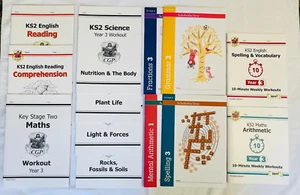 Year 3 Complete Revision Maths English Science Pack of 13 Workbooks KS2 Ages 7-8 - Foto 1 di 16