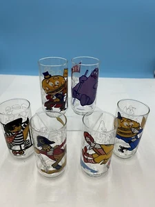 1977 McDonalds McDonaldland Action Series Glasses Complete Set of 6 - Picture 1 of 6