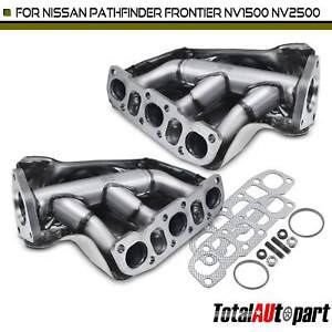 2x Exhaust Manifold w/ Gasket Kit for Nissan Frontier 05-19	4.0L Xterra LH & RH