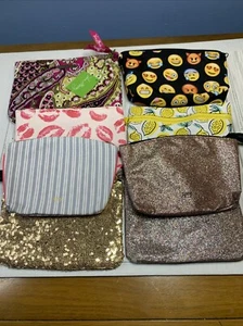 Ipsy + Others Makeup Bag Lot 8 Bags Including 1 Vera Bradley NWT - Picture 1 of 8