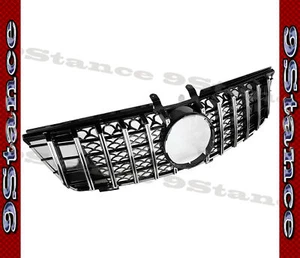 Fit 2005-2008 W164 ML350 ML500 All Model Chrome Gloss Black GT Type Front Grille - Picture 1 of 3