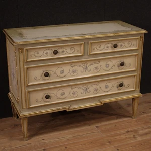 Dresser IN Antique Style Louis XVI Painting Furniture Lacquered 4 Drawers 900