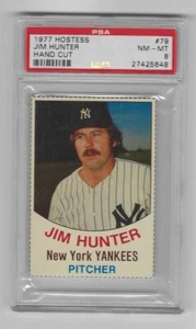 1977 JIM CATFISH HUNTER Hostess #79 Yankees PSA 8 - Picture 1 of 2