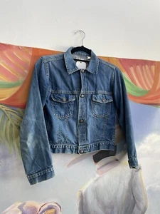 Vintage 1950s Denim Jacket Strong Reliable Madewell Cropped Small Size - Picture 1 of 8