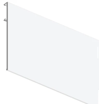 Aufklipsblende 75 mm hoch für Gardinenschiene Kunststoff SM Plus Meterware NEU - Bild 1 von 4