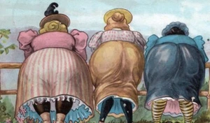 Post Card c1901 Big Bottom Women At Scenic Over Look #C9 - Picture 1 of 3
