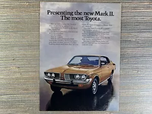 Toyota Mark II 2-Door Hardtop 1972 Vintage Print Ad - Picture 1 of 1