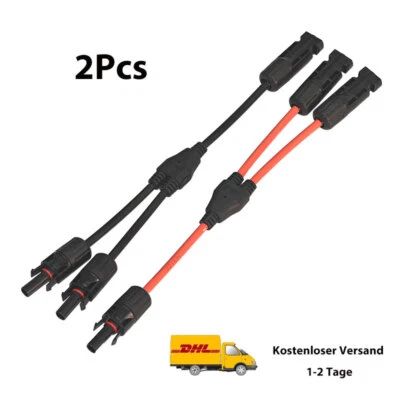 LIONSHEE 1 Paar Y Solarkabel 2 fach Verteiler Stecker Solarpanel Fotovoltaik Kabel