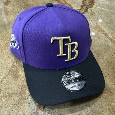 Tampa Bay Devil Rays New Era 9Forty A-Frame Crown Royal Purple  Snapback Hat Cap - Image 1 of 4