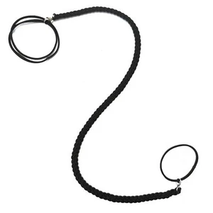 Black Elastic Spiral Hair Ties for Fine Thin Medium Long Hair 18" Ponytail Ho... - Picture 1 of 7