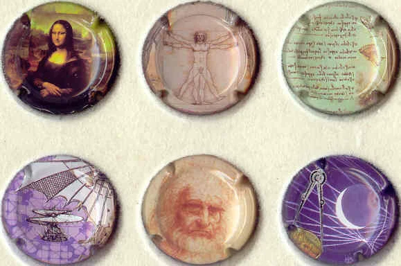 Série Générique de 6 Leonard de Vinci 741 à 741 e référencée Lambert 2014