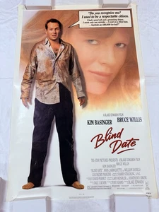 1987 Blind Date Rolled Original 27x40 Movie Poster Bruce Willis Kim Basinger - Picture 1 of 5