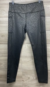 CVG Constantly Varied Gear Black Shadow Leopard Print Squat Proof Leggings L - Picture 1 of 8