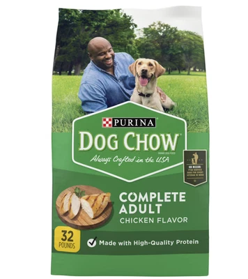 Purina Dog Chow Complete Adult Dry Dog Food, High Protein Real Chicken, 32lb Bag - Image 1 of 4