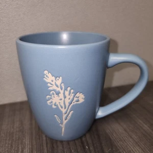 Woodland Cottage Collection Coffee Tea Mug Etched Stoneware Floral Design - Picture 1 of 6