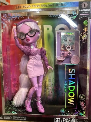 MGA ENTERTAINMENT NEW Rainbow High Shadow High Lavender Lynn Fashion Doll with Accessories Set