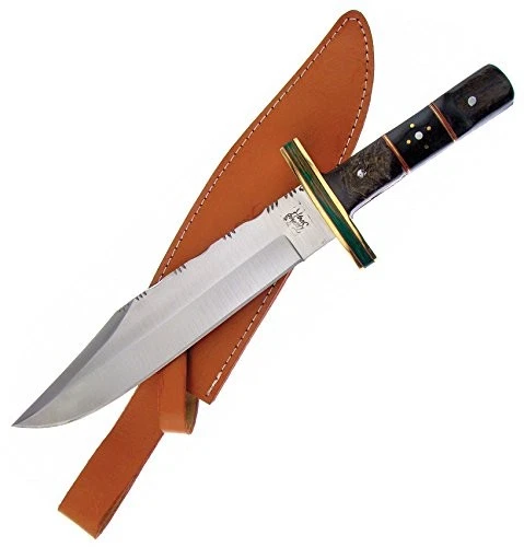 Frost TS156 Trophy Stag Satin Finish Fixed Bowie Knife W/9.75" Clip Point Blade