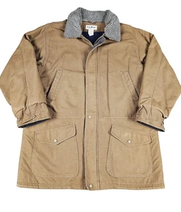 Vintage L.L.Bean Jacket Mens Large Barn Coat Sherpa Fleece Lined Made USA 90s - Picture 1 of 11