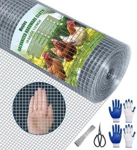 Hardware Cloth 1/2 Inch 16 in x 50 FT 19 Gauge, Hot Dip Galvanized Wire Mesh ... - Picture 1 of 8