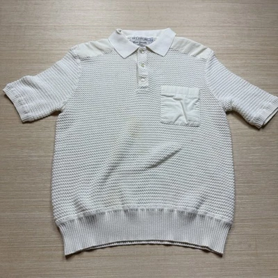 Camisa Polo Vintage Años 70 St Croix Tejidos Crochet Paquete Rata Mobster Rockabilly L Años 60 Foto 1 de 4