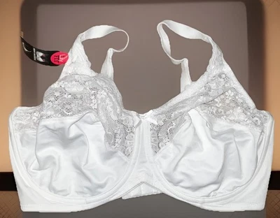 Бюстгальтер Lily Fit новый с Ярлыками 40DD белый на косточках кружевной отделки без подкладки новый с Ярлыками - Изображение 1 из 4