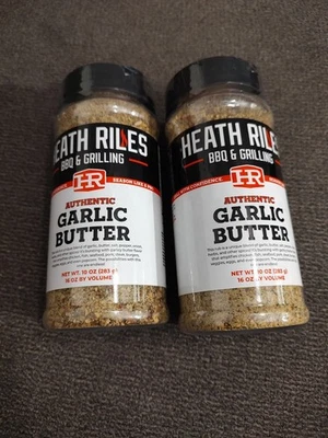 2 Pack Of 10 Net Oz  Heath Riles BBQ Rub - Garlic Butter Seasoning - Image 1 of 2