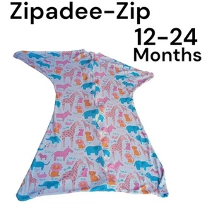 Zipadee-Zip swaddle transition blanket sleepsack Zoo Baby Girl Size 12 24 Months - Picture 1 of 6