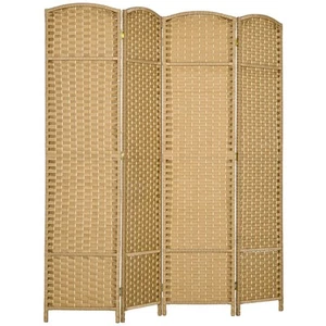 HOMCOM 4 Panel Room Divider Freestanding Folding Privacy Screen - Picture 1 of 11