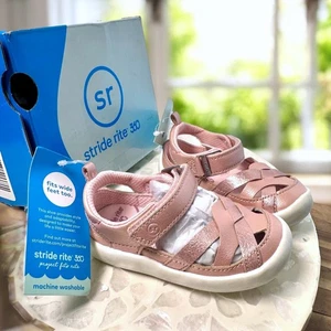 Stride Rite Mallory Supportive Toe Protecting Sandal Toddler 5 Rose Pink Fisherm - Picture 1 of 9