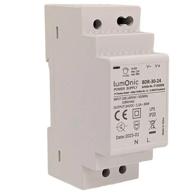 Netzteil Hutschiene BDR-30-24 24V 36W Input 100-240VAC Überlastschutz & kurzschl - Bild 1 von 4