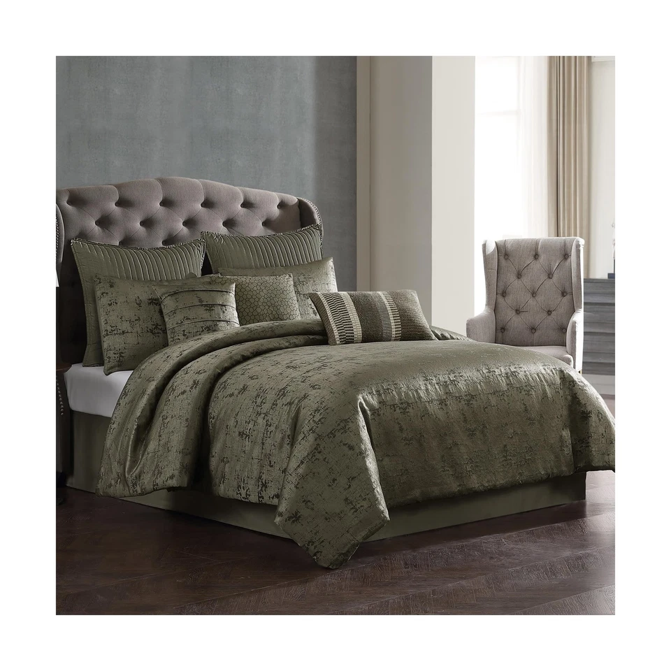 Juego de edredón Riverbrook Home Dobbins dorado, dorado, rey, juego de 10 piezas Foto 1 de 4