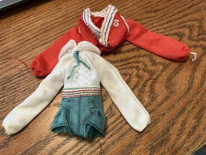 Kelley Starr Doll Outfit Barbie Mattel Green White Romper Red jacket vintage 80s - Picture 1 of 2