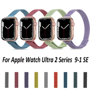 Magnet Slim für iWatch Ultra2 Series 9 8 7-1 SE Loop Band Metall Armband Strap - Bild 1 von 39