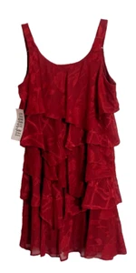 Neu mit Etikett Robbie Bee seidig rot Cocktailkleid Größe 10 J2 Fee Whimsygoth Party - Bild 1 von 7