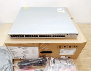 Neu Cisco WS-C3850-48PW-S 48-port PoE IP Base 1x AC PSU 5 AP lic New Open Box - Bild 1 von 1