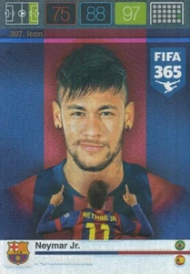 307 NEYMAR Jr # BRAZIL ICON FC BARCELONA CARD ADRENALYN FIFA 365 2016 PANINI ~ - Bild 1 von 2