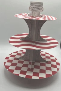 Set of Two Big Top Circus Themed Birthday Party Cupcake Cake Treat 3 Tier Stand - Picture 1 of 11
