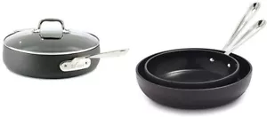 All-clad HA Nonstick PFOA Free 4-qt Saute Pan & 8" & 10" Fry pans with oven mitt - Picture 1 of 3
