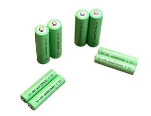 AA & AAA or 2/3 Solar Light Rechargeable Batteries NiMH 1.2v 150 300 600 1000mAh - Picture 1 of 10