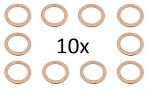 10 piezas anillo de sellado de cobre junta cobre anillos de cobre 10x14x1 mm DIN 7603 forma A - Imagen 1 de 1