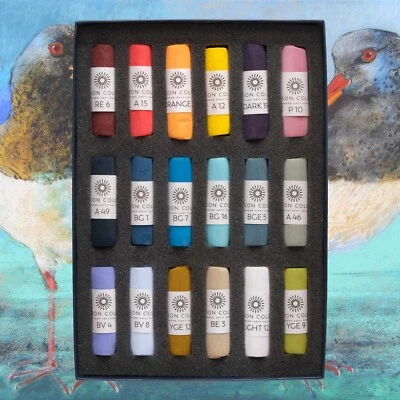 Unison Artists Soft Pastel Box Set - Set of 18 - Loes Botman Birds Essential - Image 1 of 4