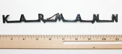 KARMANN Ghia OEM Chrome Dash Script Emblem 1967-1974 Coupe Convertible - Image 1 of 4