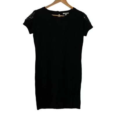 Vestido Suéter Charlotte Russel Negro con Botones Hombros Talla Grande Nuevo con Etiquetas  Foto 1 de 4