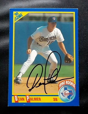 БЕЙСБОЛЬНАЯ КАРТОЧКА ДЕБЮТАНТА 1990 ГОДА С АВТОГРАФОМ ДЕКАНА ПАЛМЕРА АУКЦИОН JSA LOA  - Изображение 1 из 2